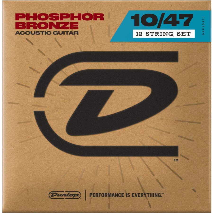 Jim Dunlop Phosphor Bronze DAP1047J 12 Telli Akustik Gitar Teli (10-47 - 10-27) - 1