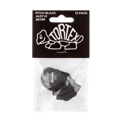 Jim Dunlop - Jim Dunlop Tortex® Pitch Black Jazz III 0.88mm 12'li Set