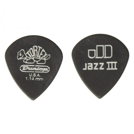 Jim Dunlop Tortex® Pitch Black Jazz III 1.14mm 12'li Set Pena - Thumbnail