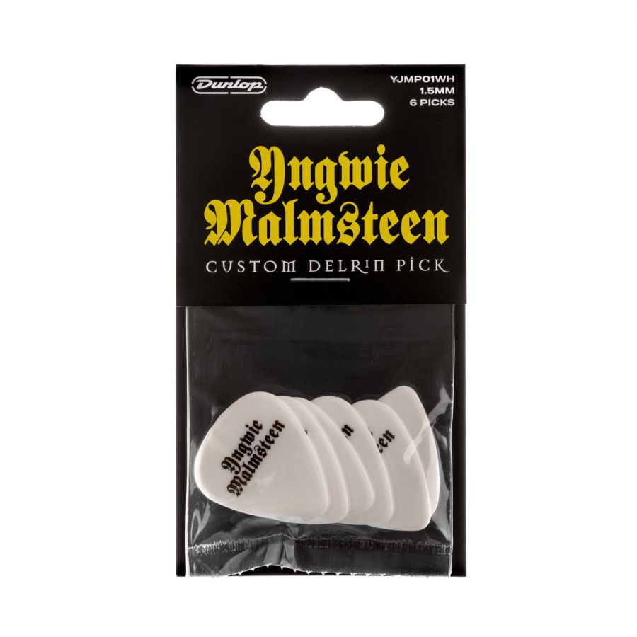 Jim Dunlop Yngwie Malmsteen (YJMP01WH) 6'lı Set Elektro Gitar Pena - 1