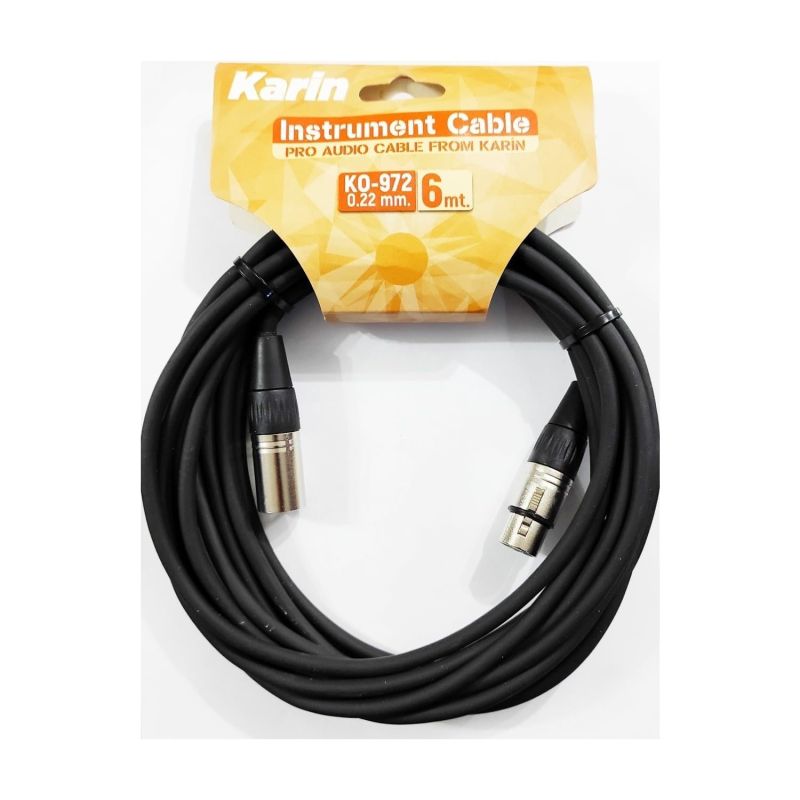 Karin 6 Metre İki ucu XLR Mikrofon Kablosu - 1