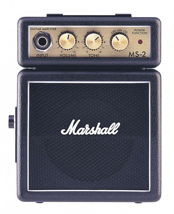 Marshall MS-2 Pilli Mikro Elektro Gitar Amfi - Siyah - 1