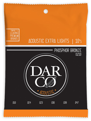 Darco D210 Phosphor Bronze Extra Light 10-47 Akustik Gitar Tel Takımı - 1