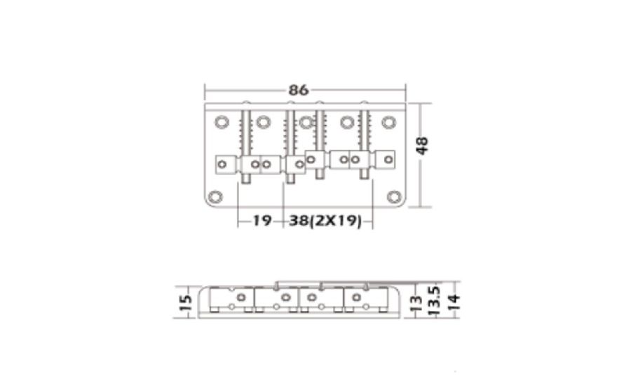 Mings BB402 4 telli Bas Gitar Köprüsü - 2