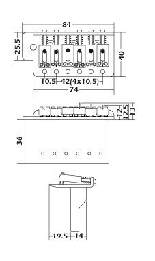 Mings SB001 Zinc Tremolo Köprü - 2