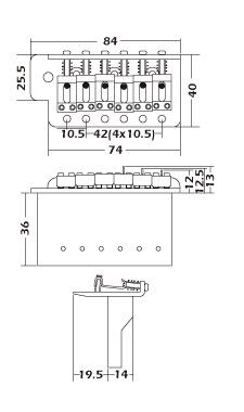 Mings SB004 Steal Tremolo Köprü - 2