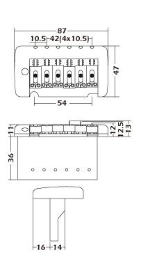 Mings SB005 Zinc Tremolo Köprü - 2