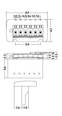 Mings SB006 Zinc Tremolo Köprü - 2