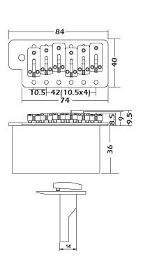 Mings SB008 Zinc Tremolo Köprü - 2