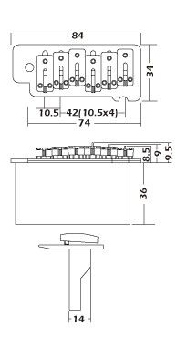 Mings SB010 Zinc Tremolo Köprü - 2