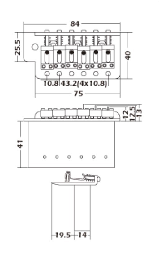 Mings SB101 Strat Stil Tremolo Köprü - 2