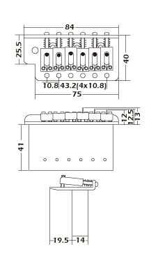 Mings SB102 Zinc Tremolo Köprü - 2