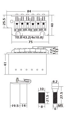 Mings SB103 Steel Tremolo Köprü - 2