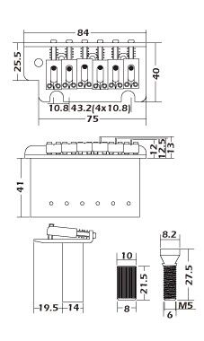 Mings SB104 Zinc Tremolo Köprü - 2