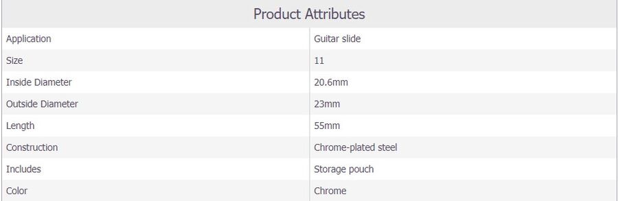 On Stage SLD-211 (11 Ring) Chrome Gitar Slide - 3