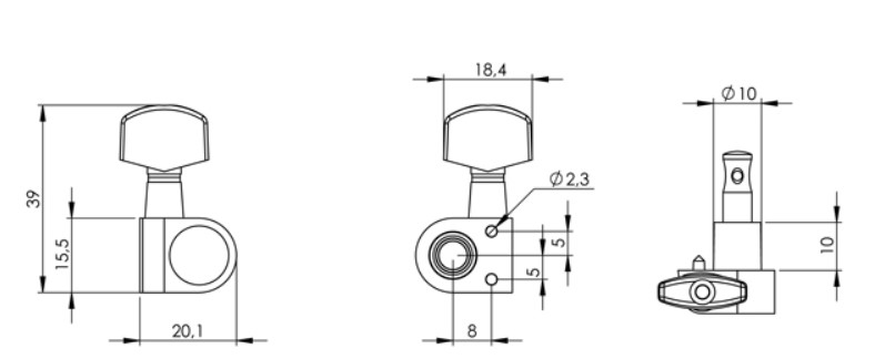 Schaller M6 Pimli 3+3 Burgu Takımı Chrome - 2