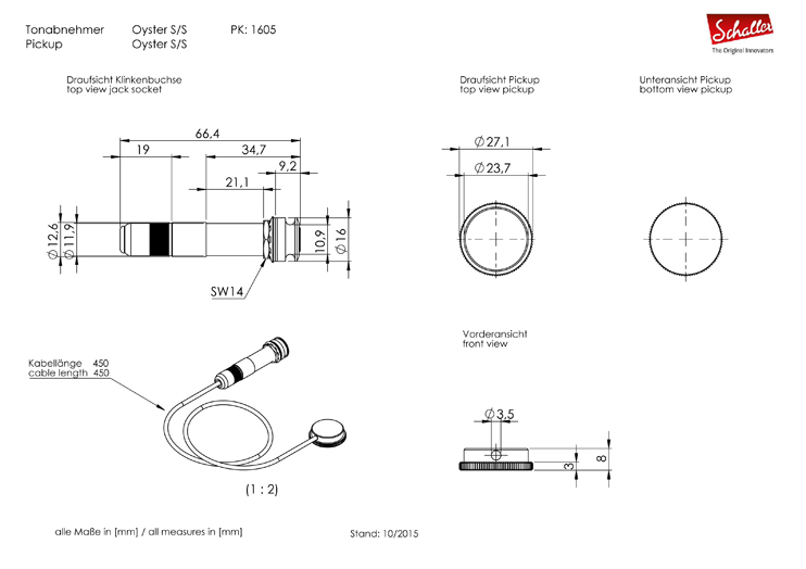 Schaller SC-16050101 İç Tekli Enstrüman Mikrofonu - 3