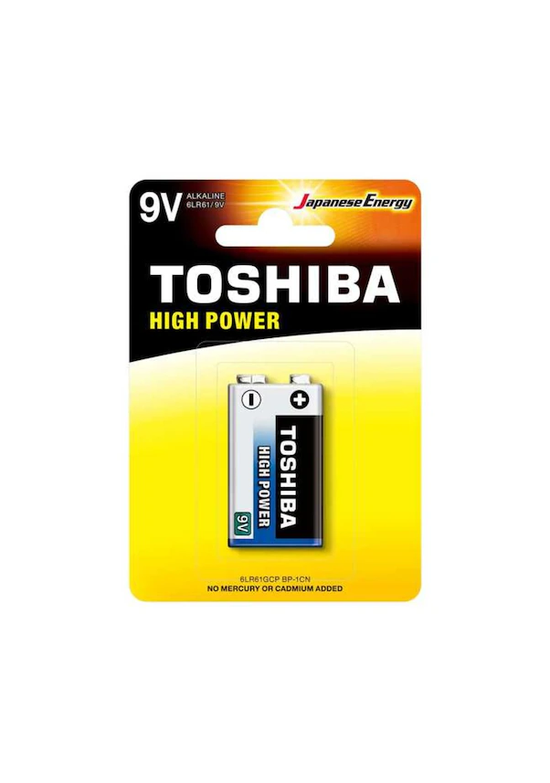 Toshiba 6LR61 High Power Alkalin 9V Pil - 1