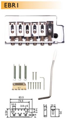 Dr.Parts & Valencia EBR1/CR Elektro Gitar Tremolo Köprü - 2