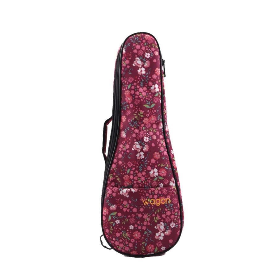 Wagon Çiçekli Hippi Consert Kalın Ukulele Taşıma Çantası-Gigbag - 1