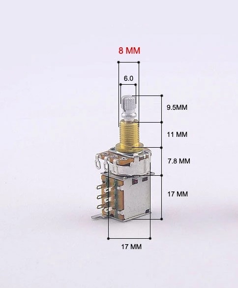 WD A250K 8mm PushPush Gitar Potans - 2