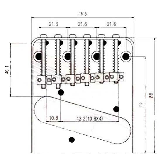 Wilkinson WOT02 6 pirinç Saddle Telecaster Köprü - 2