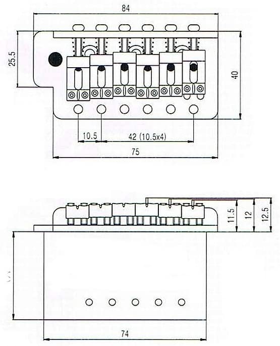 Wilkinson WOV04 Standard 6 Vidalı Tremolo Chrome - 2