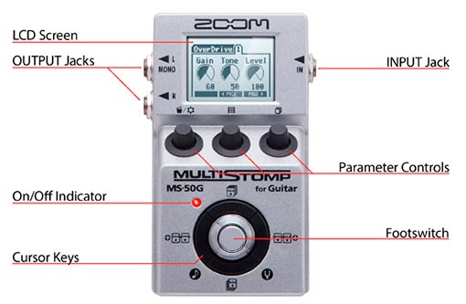 Zoom MS-50G Multi Stompbox Elektro Gitar Prosesörü - 4